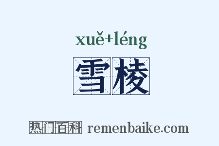 雪棱是什么意思的图片